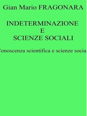 cover image of INDETERMINAZIONE E SCIENZE SOCIALI